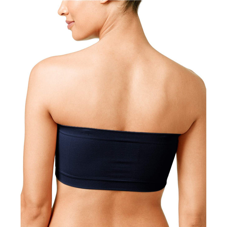 Women's Plus Size Removable Pads Ruched Bandeau Tube Bras