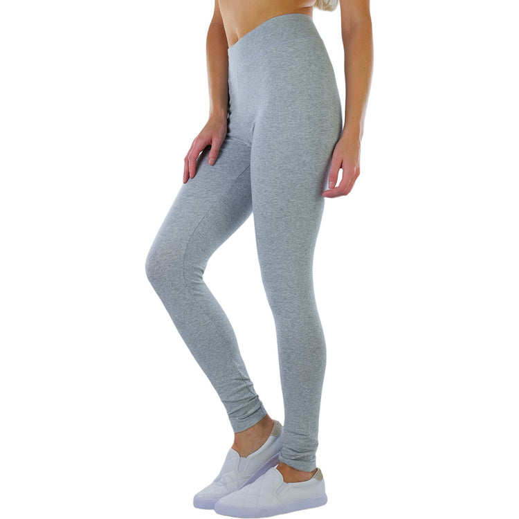 ToBeInStyle Women's Medium Weight Breathable Cotton-Spandex Leggings