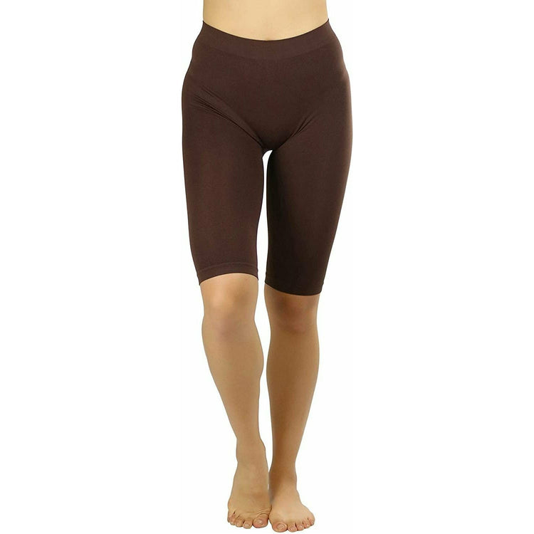 ToBeInStyle Women's Nylon 19" Knee Length Legging Shorts