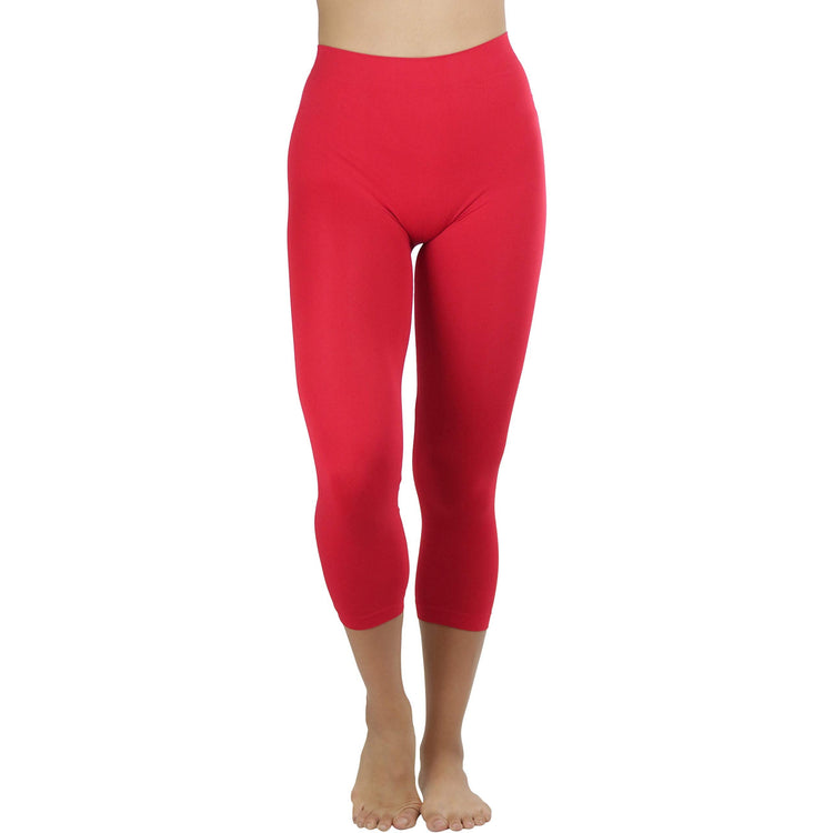 Women’s Capri Length Seamless Lightweight Stretch Leggings