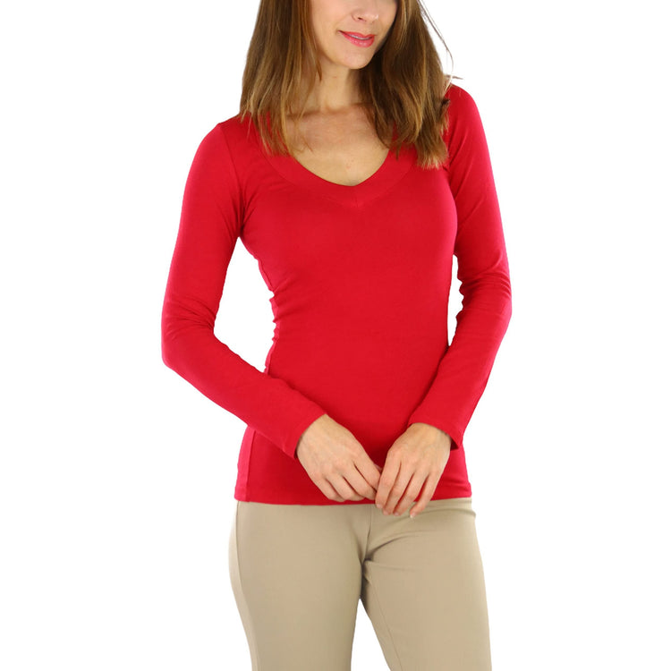 Women's Long Sleeve V-Neck T-Shirt
