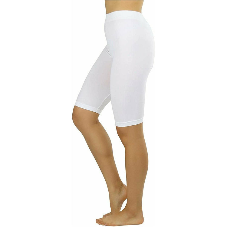 ToBeInStyle Women's Nylon 19" Knee Length Legging Shorts