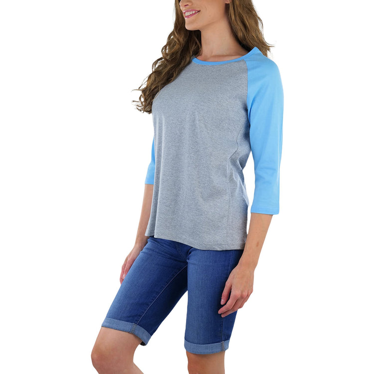 Women's Classic Two Color Cotton Baseball T-Shirts