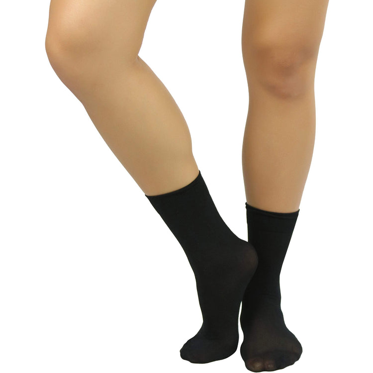 Women's Pack of 6 Solid Colored Trouser Ankle Socks