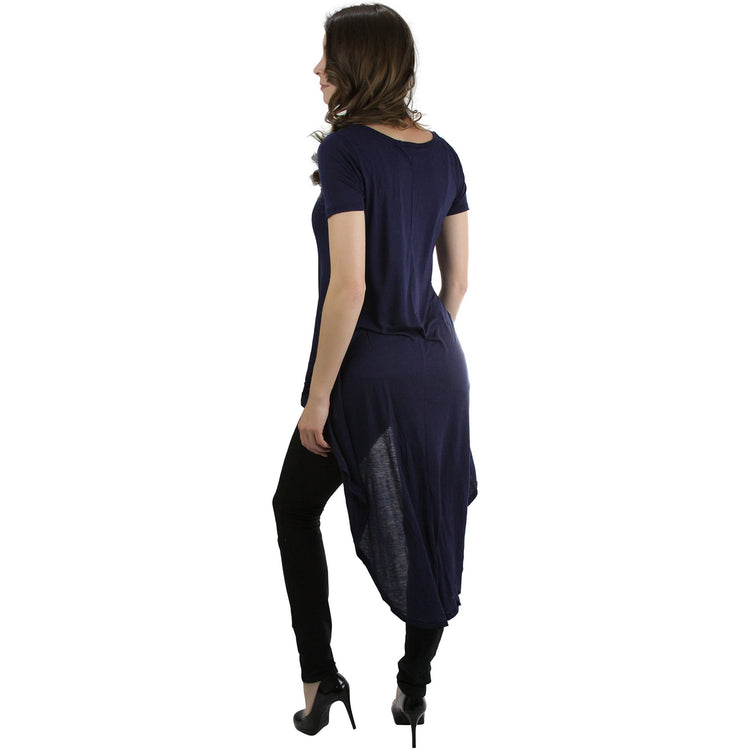 Women's Contemporary High-Low Longline Short Sleeve Tee