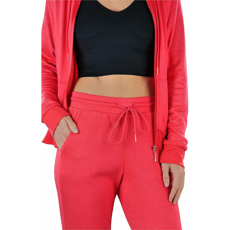 ToBeInStyle Women's French Terry Lightweight Hooded Jacket & Pants