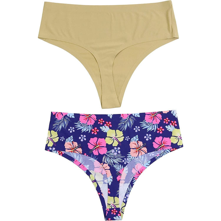ToBeInStyle Womenโs Pack of 6 Comfortable No Panty Line Laser Cut Boyshorts