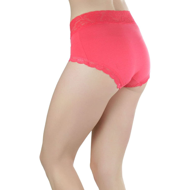 ToBeInStyle Womenโs Pack of 6 Comfortable No Panty Line Laser Cut Boyshorts