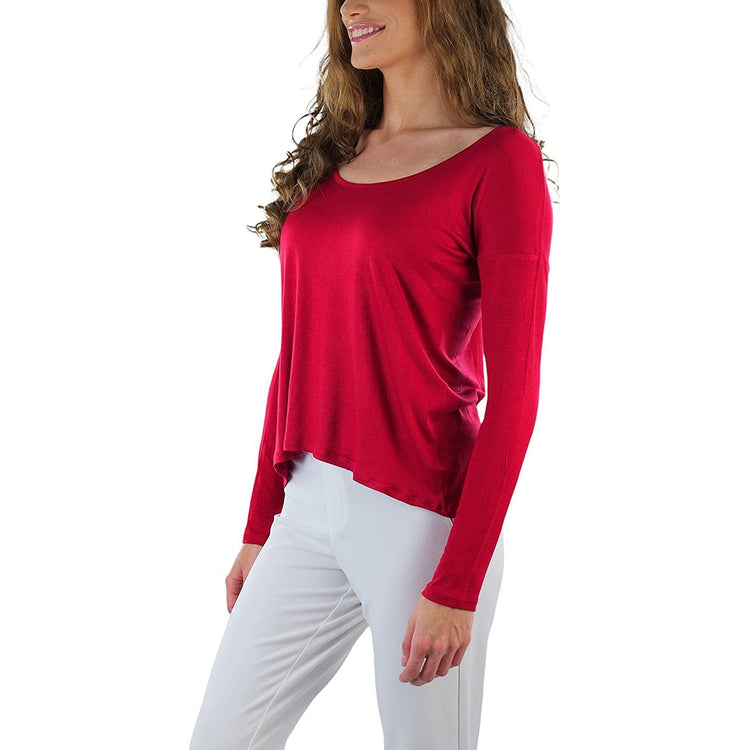ToBeInStyle Women's Long Sleeve Round Crew Neck T-Shirt