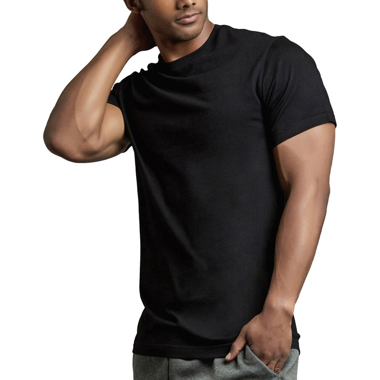 ToBeInStyle Men's Pack of Cotton Short Sleeve Crew Neck Tees
