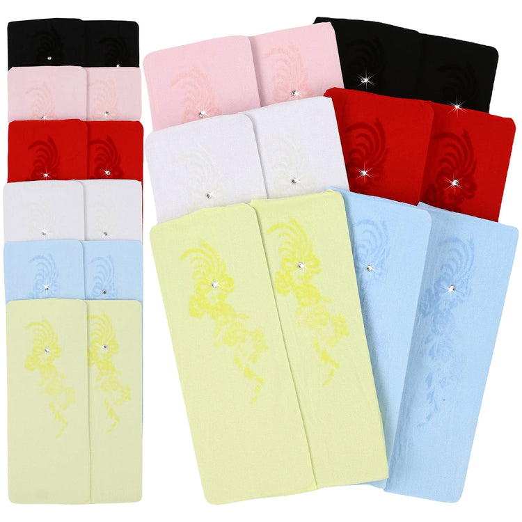 Girls to Junior Pack of 6 Opaque Nylon Tights Pantyhose Age: 1-12 Years Old