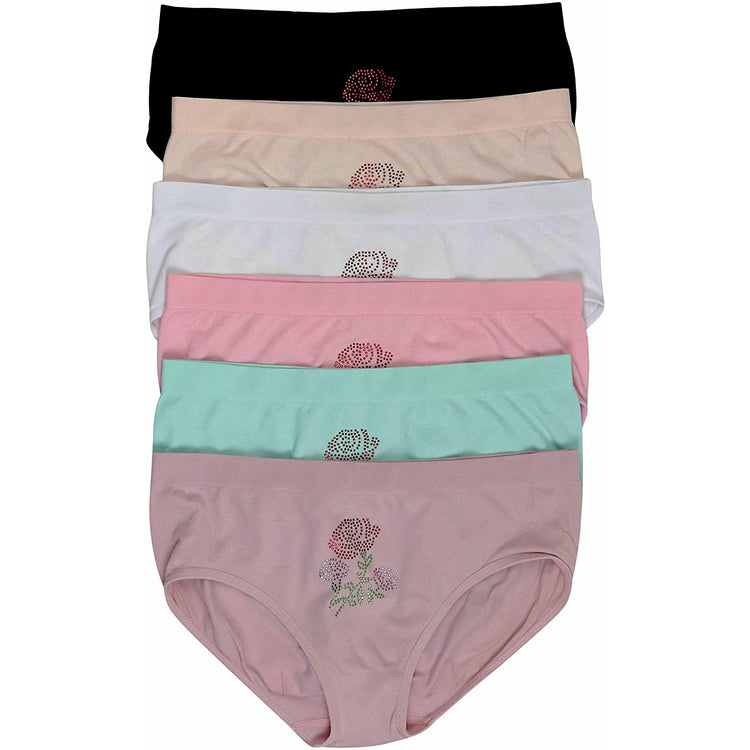 Women’s Pack of 6 Comfortable Bikini Brief Panties