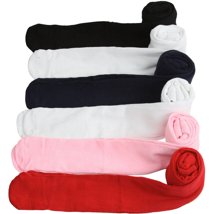 Girl’s Pack of 6 Classic Pull-On Assorted Warm Winter Tights