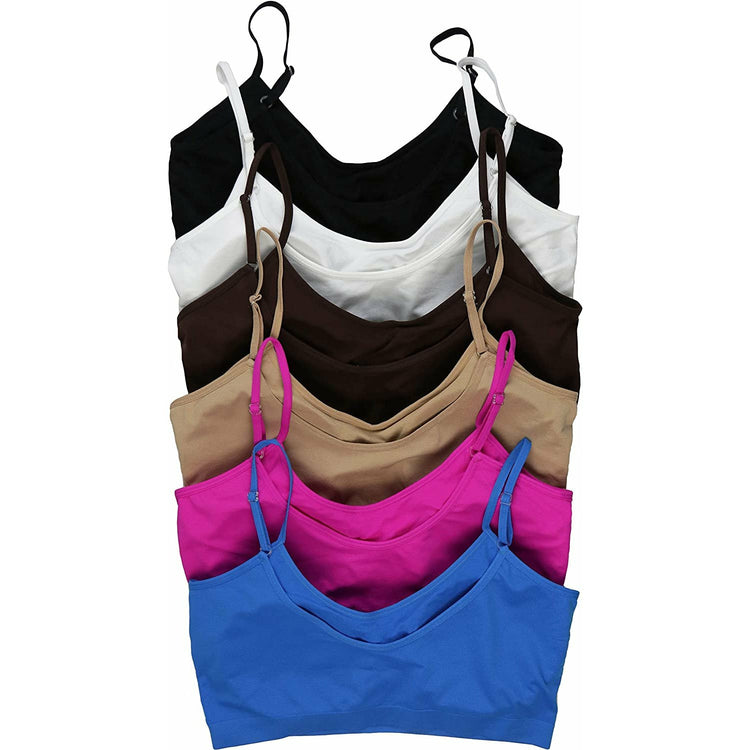 ToBeInStyle Womens Pack of 6 Plus Size Seamless Bright & Neutral Padded Bras