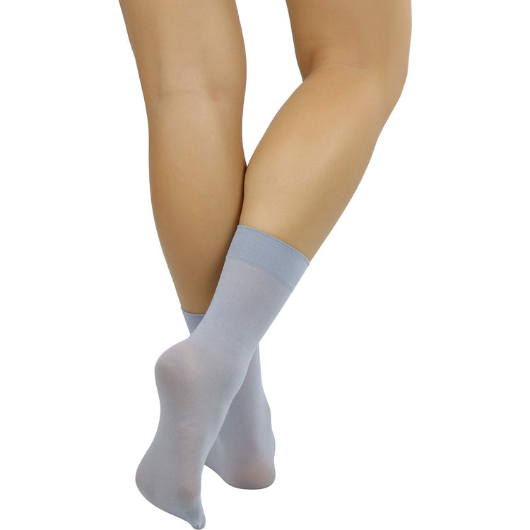 Women's Pack of 6 Solid Colored Trouser Ankle Socks
