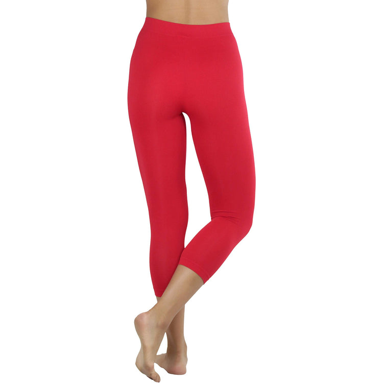 Women’s Capri Length Seamless Lightweight Stretch Leggings