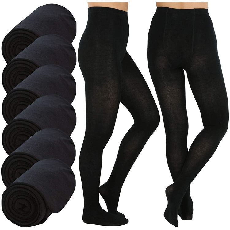 ToBeInStyle Women's Pack of 6 Footed Winter Tights