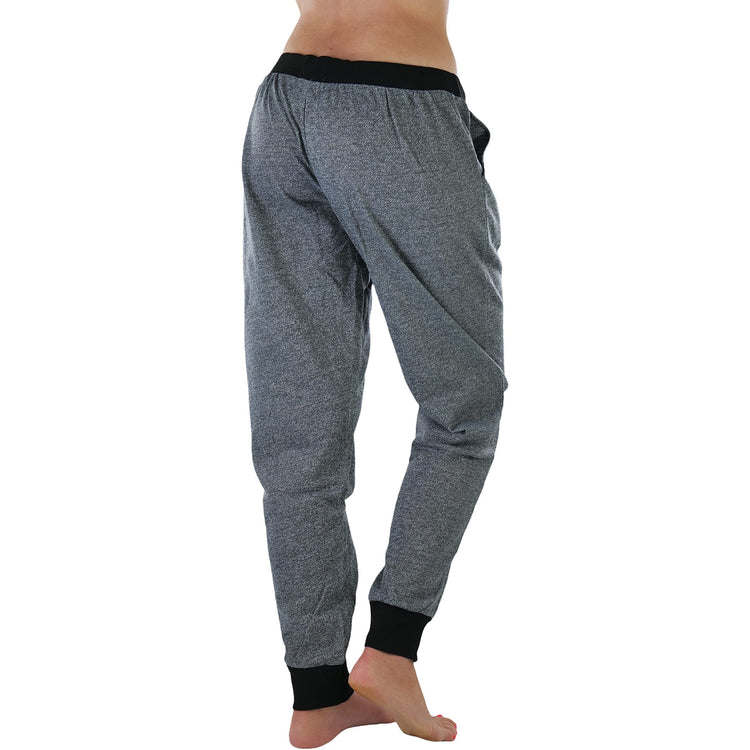 Women's Marled Print French Terry Jogger Pants with Cuff Ends