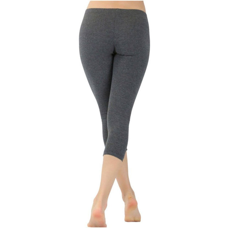 Women's Seamless Cotton Stretchy Band Yoga Activewear Capri Leggings