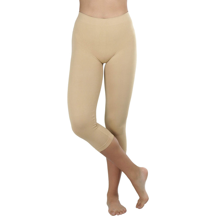 Women’s Capri Length Seamless Lightweight Stretch Leggings
