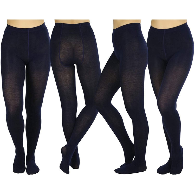ToBeInStyle Women's Pack of 6 Footed Winter Tights
