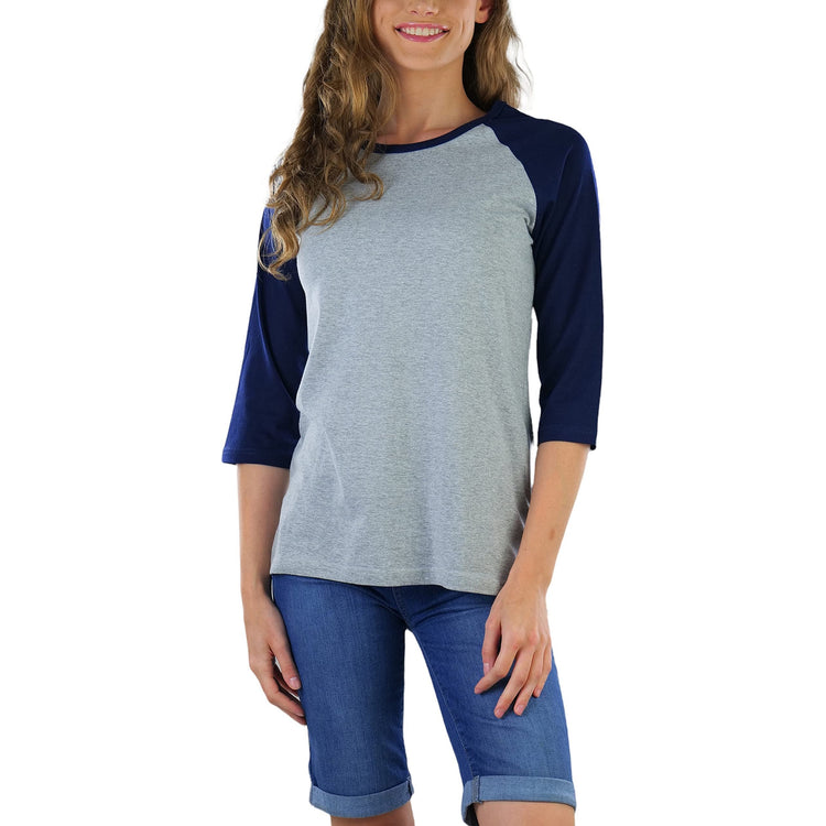 Women's Classic Two Color Cotton Baseball T-Shirts