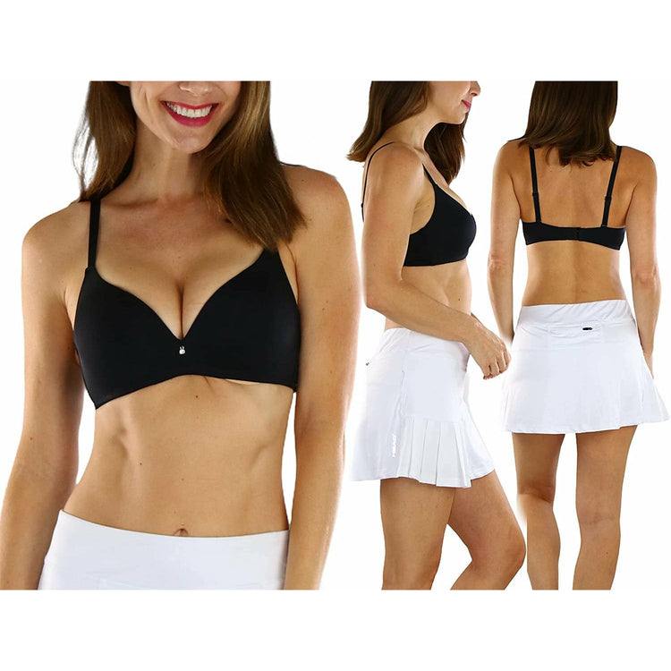 ToBeInStyle Women's Pack of 6 Wire-Free Lightly Padded Bras w/Center Rhinestone