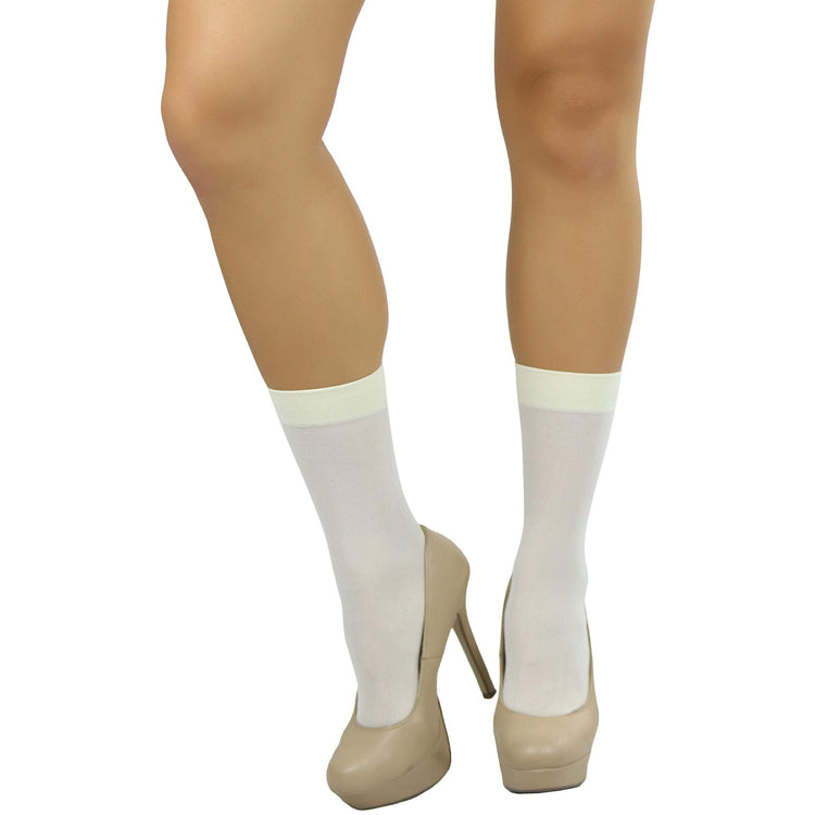 Women's Pack of 6 Solid Colored Trouser Ankle Socks
