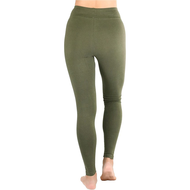 ToBeInStyle Women's Medium Weight Breathable Cotton-Spandex Leggings
