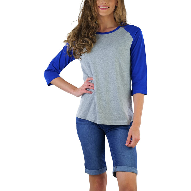 Women's Classic Two Color Cotton Baseball T-Shirts
