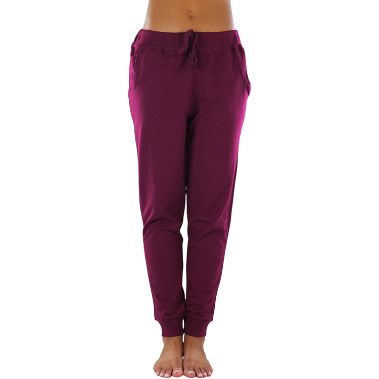 Women's Solid Print French Terry Jogger Pants