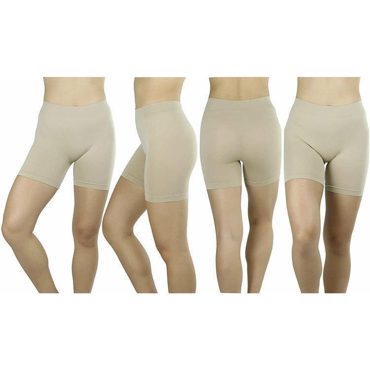 ToBeInStyle Women's Pack of 6 Assorted Lightweight Layering Seamless Shorts