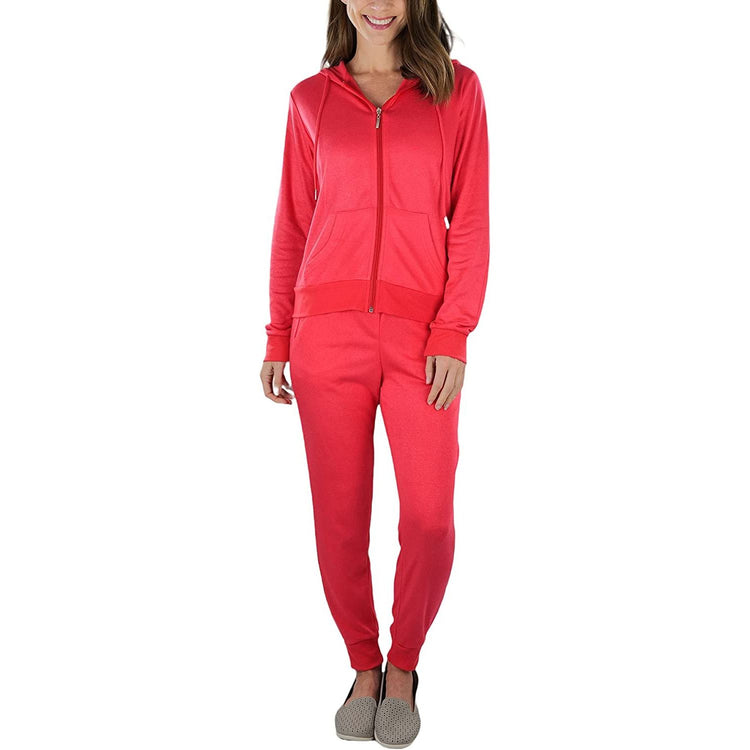 ToBeInStyle Women's French Terry Lightweight Hooded Jacket & Pants