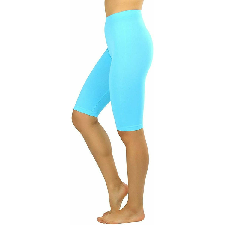 ToBeInStyle Women's Nylon 19" Knee Length Legging Shorts