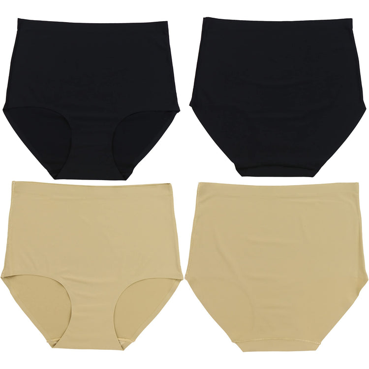 Women's Pack of 6 High Waisted Seamless Laser Cut Panty Briefs