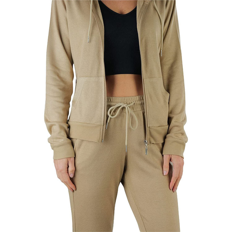 ToBeInStyle Women's French Terry Lightweight Hooded Jacket & Pants