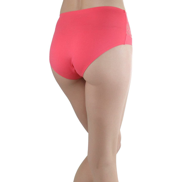 ToBeInStyle Womenโs Pack of 6 Comfortable No Panty Line Laser Cut Boyshorts