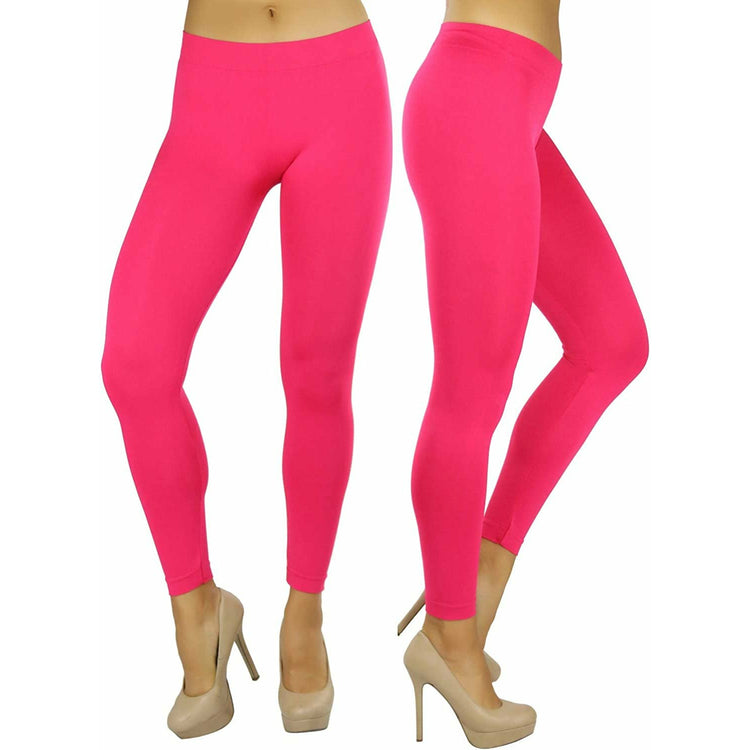 ToBeInStyle Women’s Footless Classic Seamless Style Elastic Microfiber Lightweight Stretch Leggings