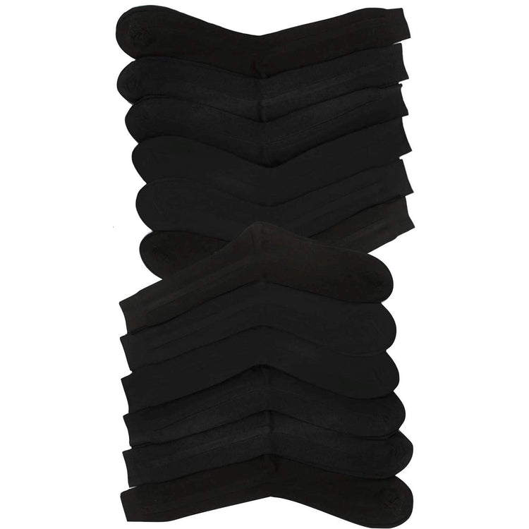 Men's Pack of 12 Solid Colored Dress Socks