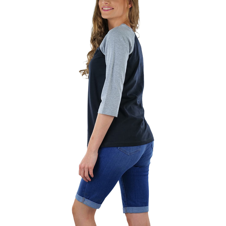 Women's Classic Two Color Cotton Baseball T-Shirts