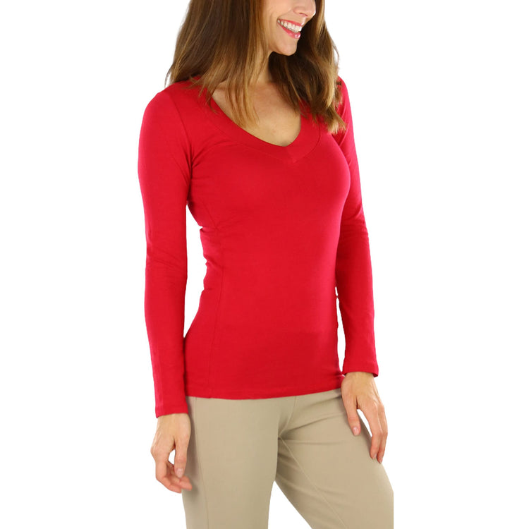 Women's Long Sleeve V-Neck T-Shirt