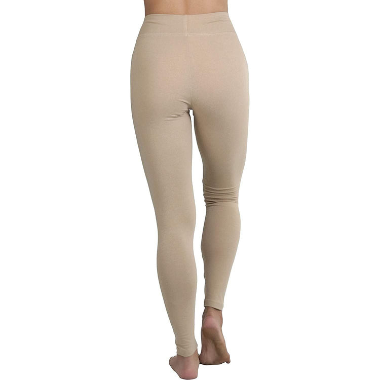 ToBeInStyle Women's Medium Weight Breathable Cotton-Spandex Leggings