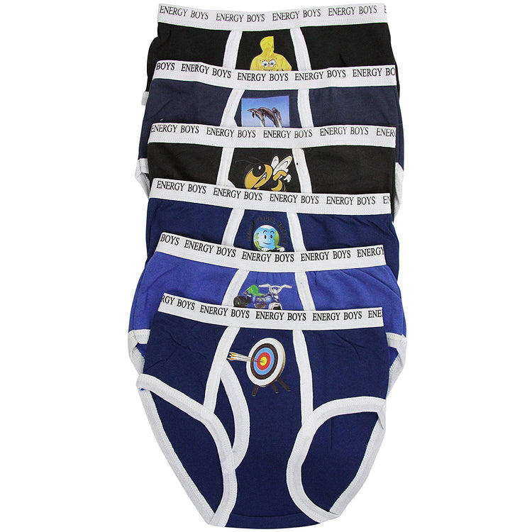 Boy's Pack of 6 Cool Graphic Briefs