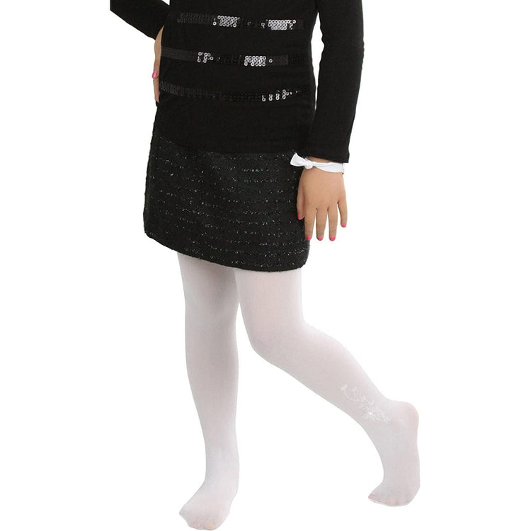Girls to Junior Pack of 6 Opaque Nylon Tights Pantyhose Age: 1-12 Years Old