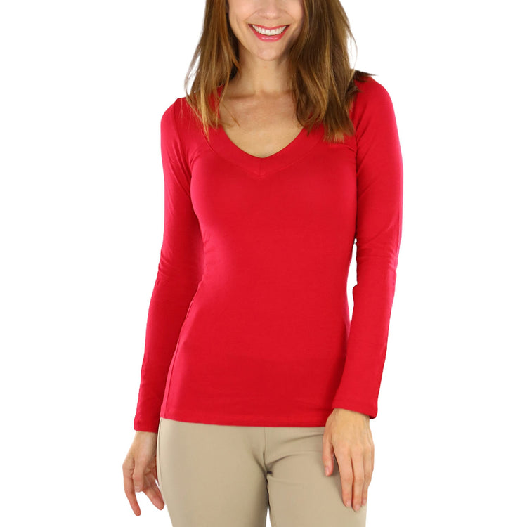 Women's Long Sleeve V-Neck T-Shirt