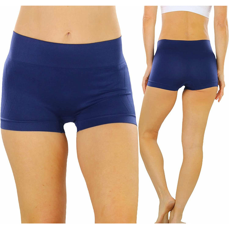 ToBeInStyle Women's Pack of 6 Stretch Microfiber Cheeky Boyshort Panties