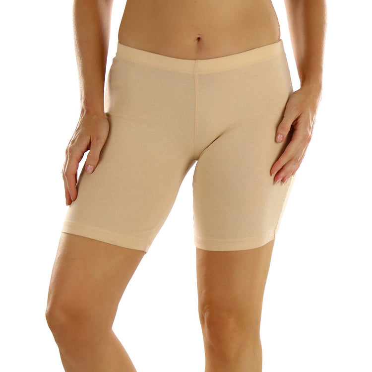 Women's Premium Cotton/Spandex Blend High Waisted Biker Bermuda Shorts