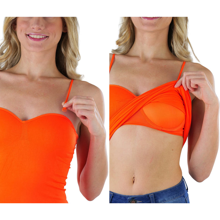 Women's Seamless Cami with Built in Bra