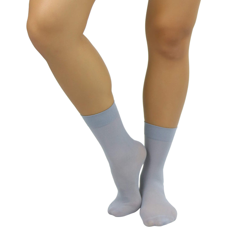 Women's Pack of 6 Solid Colored Trouser Ankle Socks