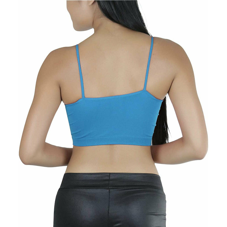 ToBeInStyle Women's Spaghetti Cami Top Basic Bralette w/o Padding or Underwire